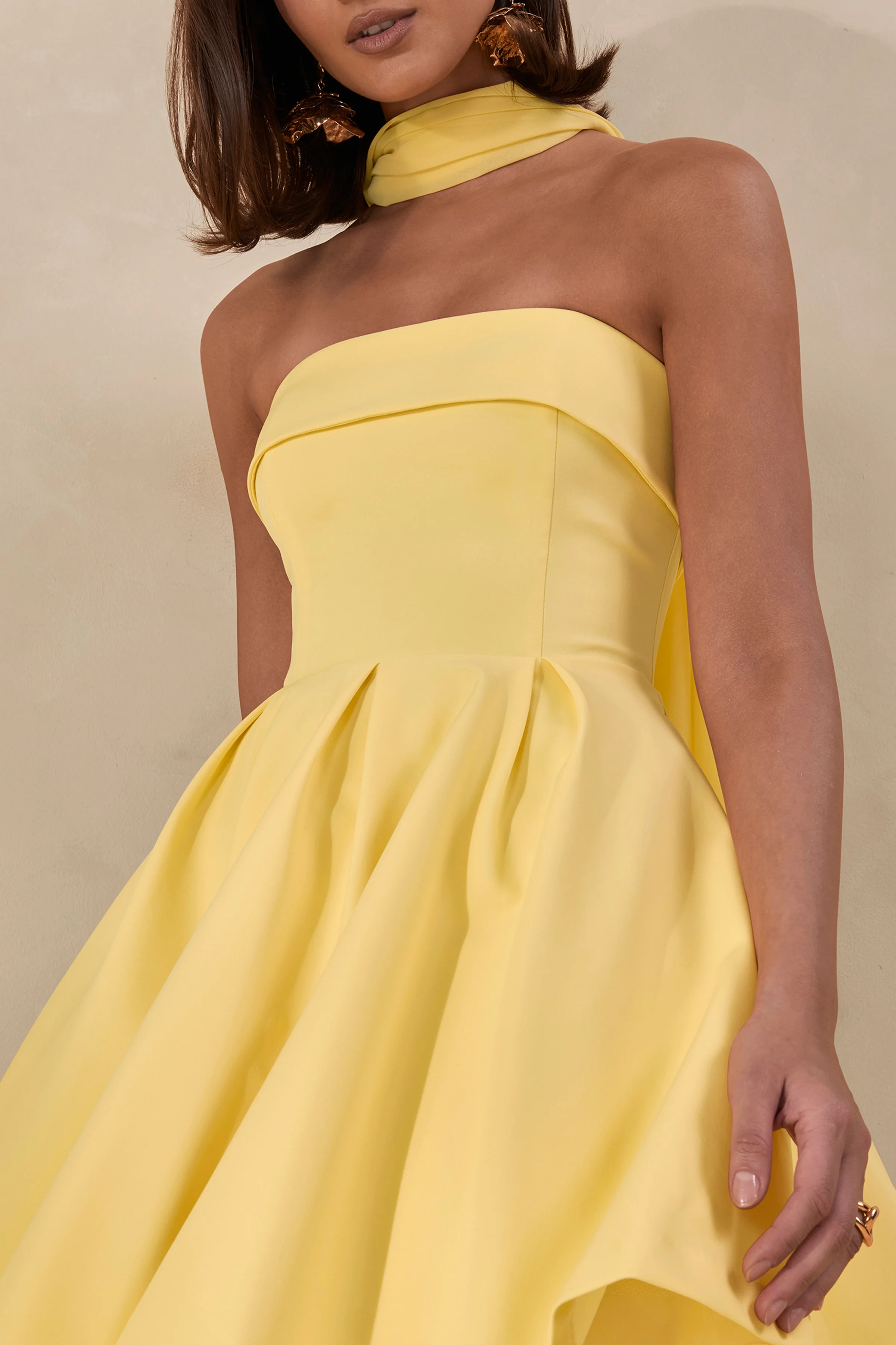 Bruna | Zitronengelber Chiffon-Schal - Image 4