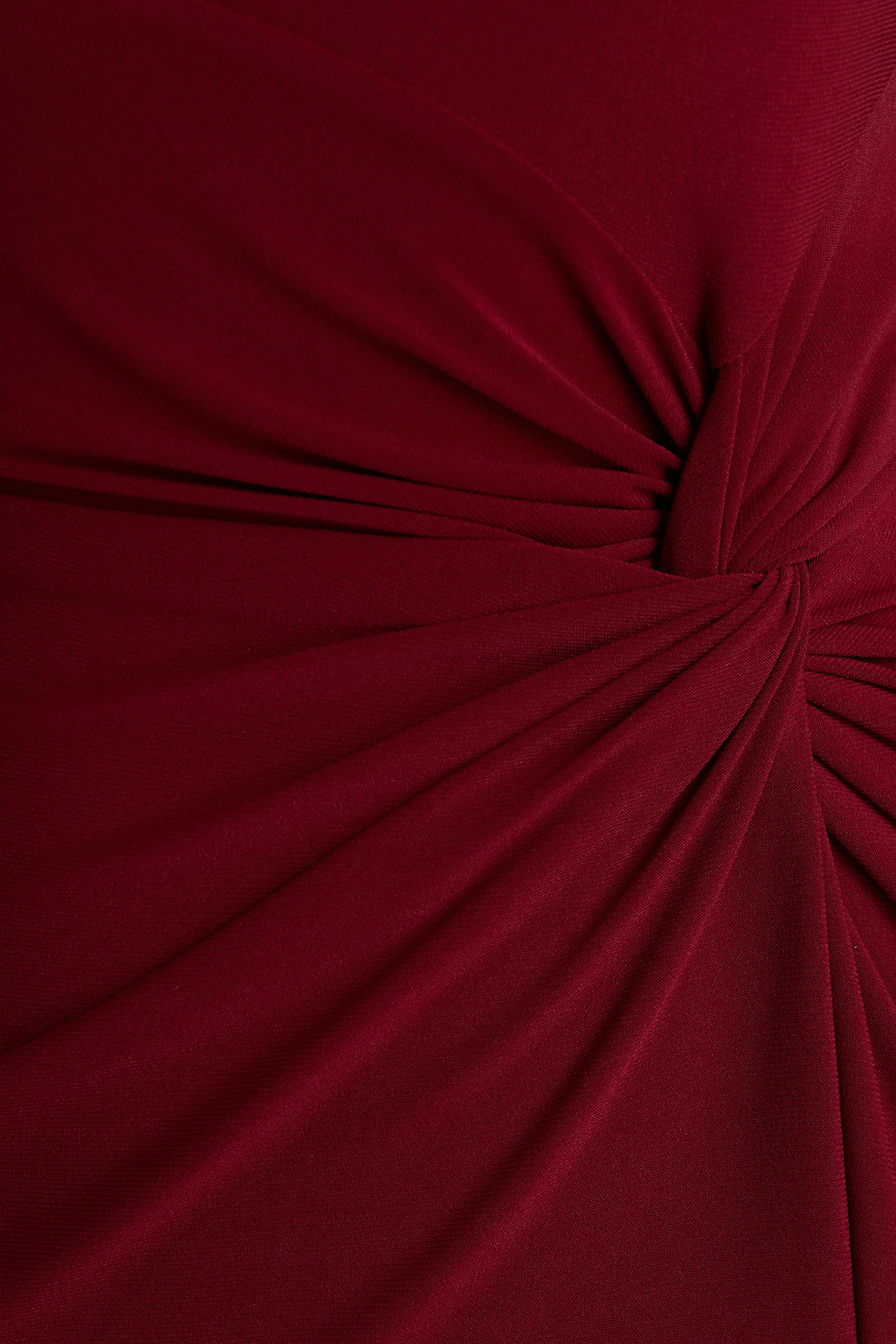 Claretta | Bordeauxfarbenes Maxikleid mit quadratischem Ausschnitt und gedrehtem Design - Image 6