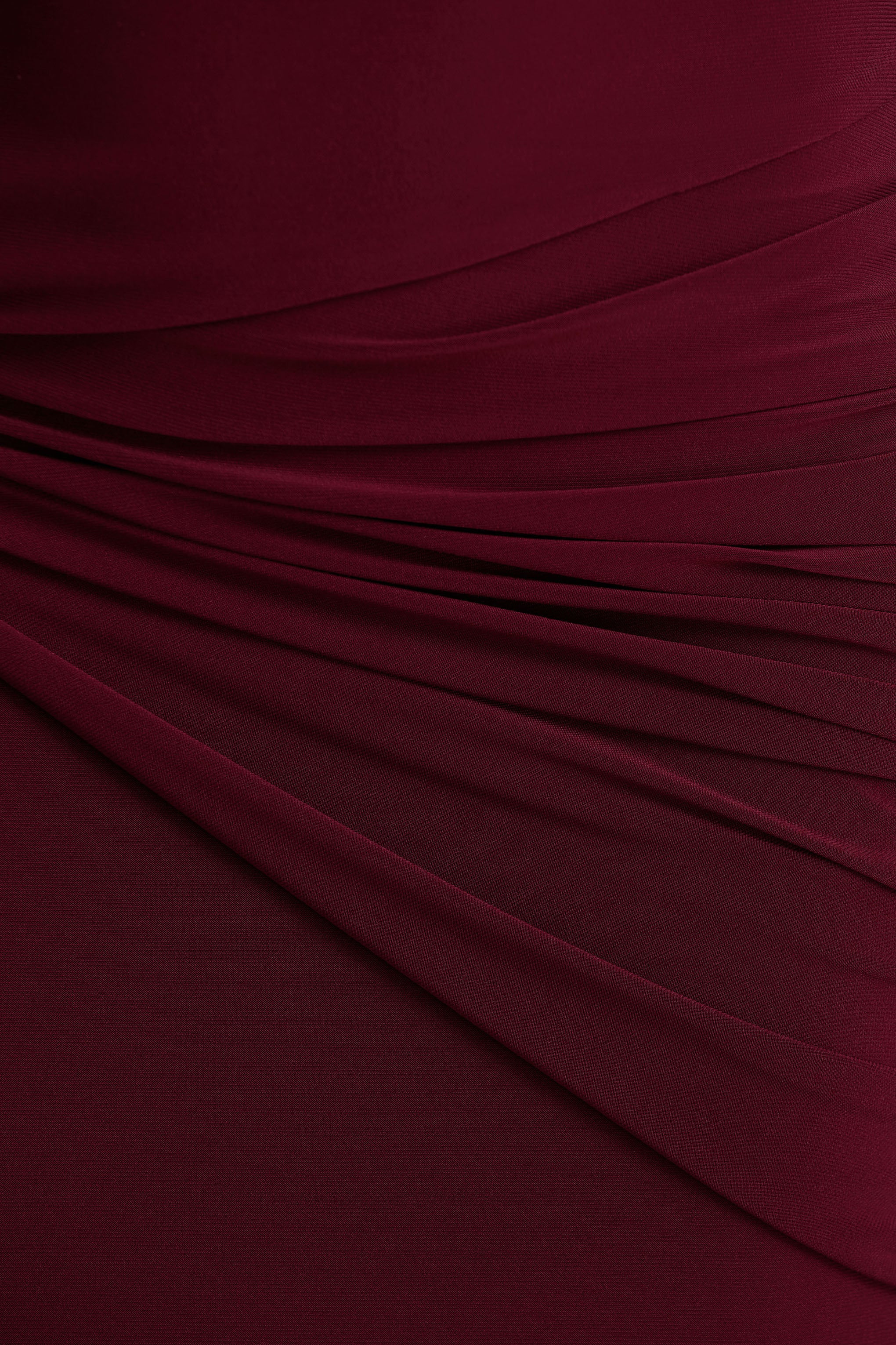 Decadence | Burgunderrotes Maxikleid mit hohem Ausschnitt und Twist-Ärmel - Image 6