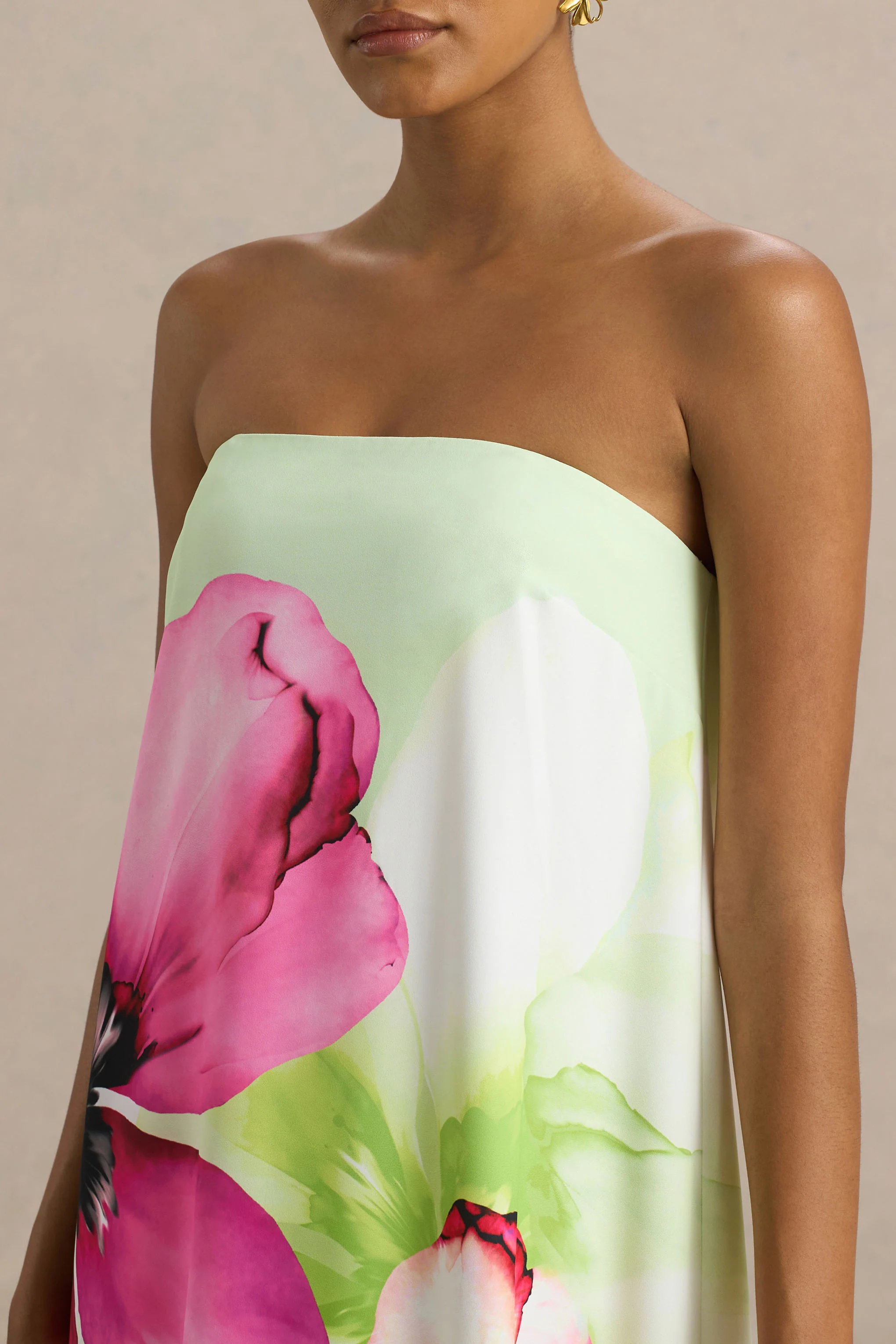 Ellery | Bandeau-Maxikleid mit Limettenblumenmuster - Image 5