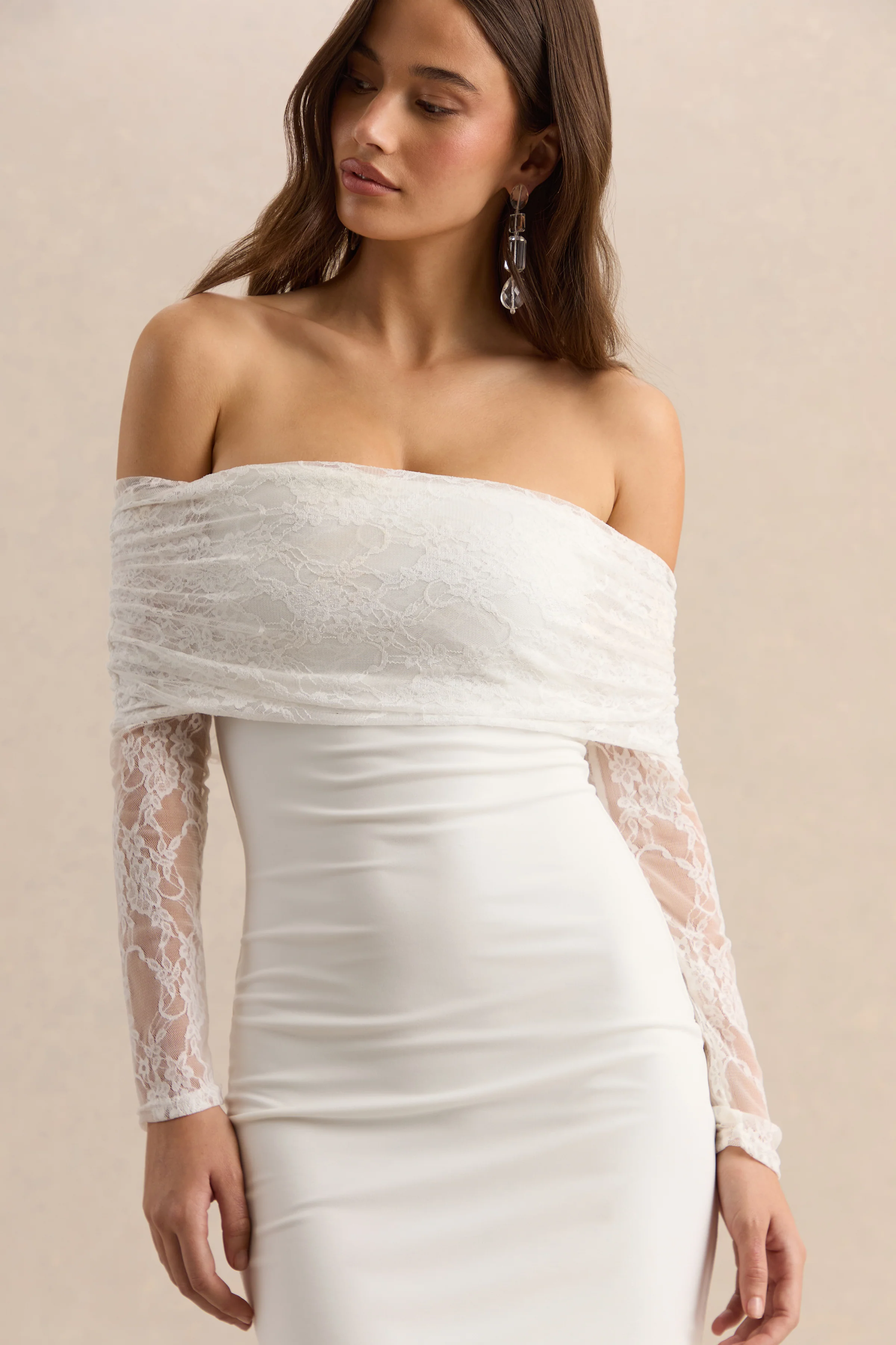 Incantelle | Weißes Bardot Minikleid - Image 4