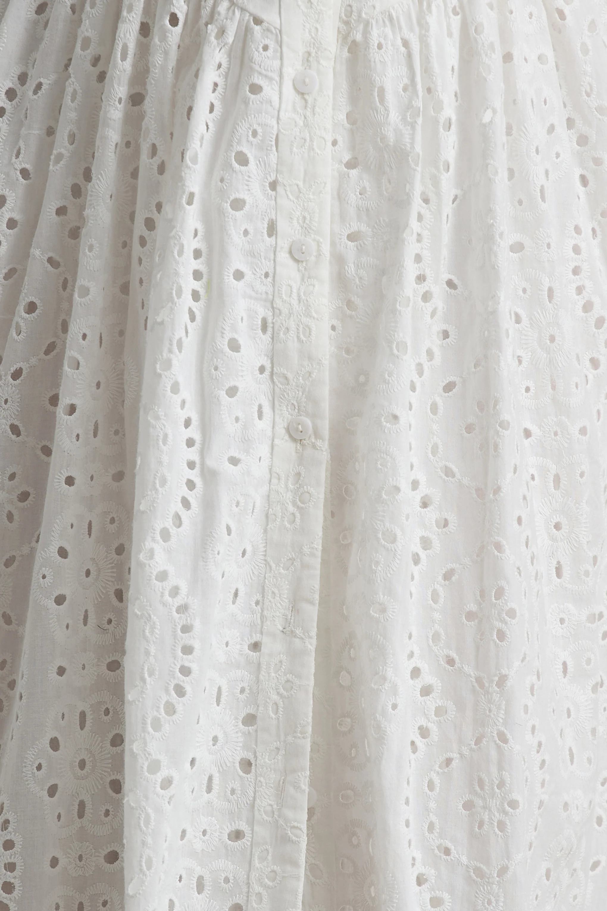Jezebel | Weiβes Midikleid aus Spitze mit tiefem V-Ausschnitt und Kragen - Image 7